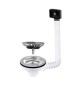 PILETTA LAVELLO CESTELLO ASPORTABILE CON TROPPO PIENO 1"1/2 D.115 CTP Rettangolare