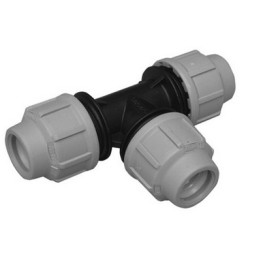 TEE A 90° DIANFLEX RACCORDO PER POLIETILENE Diam. 75 Blu