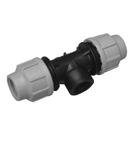 TEE A 90° C/DERIVAZIONE FEMMINA DIANFLEX RACCORDO PER POLIETILENE 1/2 x 20