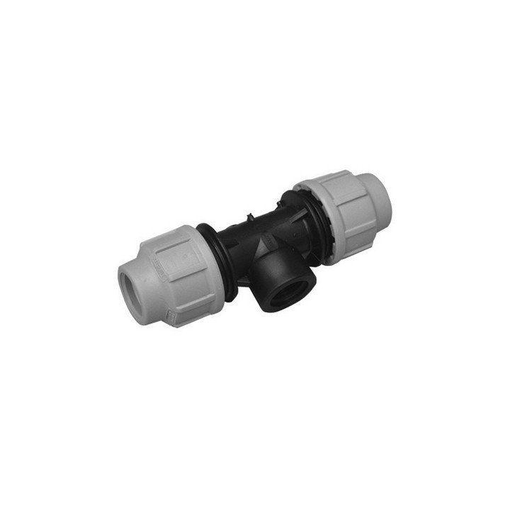 TEE A 90° C/DERIVAZIONE FEMMINA DIANFLEX RACCORDO PER POLIETILENE 1/2 x 32
