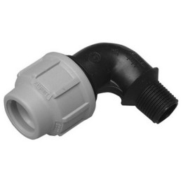 GOMITO A 90° C/DERIVAZIONE MASCHIO DIANFLEX RACCORDO PER POLIETILENE 3/4 x 20