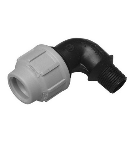 GOMITO A 90° C/DERIVAZIONE MASCHIO DIANFLEX RACCORDO PER POLIETILENE 3/4 x 20