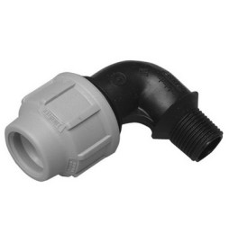 GOMITO A 90° C/DERIVAZIONE MASCHIO DIANFLEX RACCORDO PER POLIETILENE 1/2 x 20...