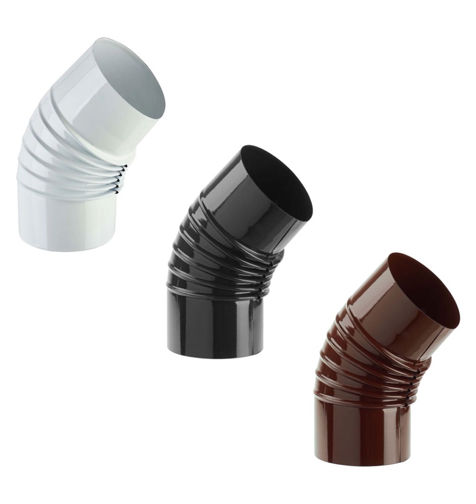 GOMITO SMALTATO PER STUFE ø 15 - 45° colore marrone