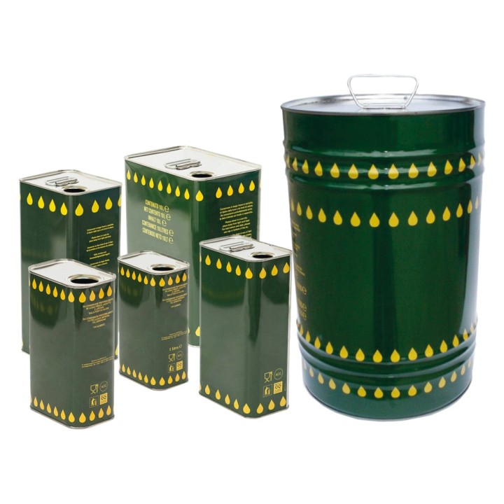 LATTA PER OLIO IN LAMIERA Ml. 250 - foro Ø 24 mm