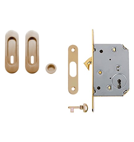 KIT PER PORTE SCORREVOLI finitura ottone lucido