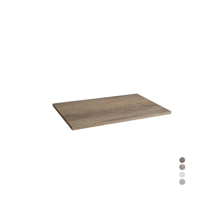 TOP IN LEGNO PER BASE MOD. UNIKA cm 100x46x1,8 Olmo Scuro