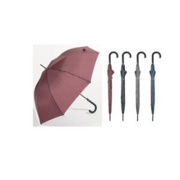 OMBRELLO AUTOMATICO LUNGO UNISEX RIGATO ASSORTITO