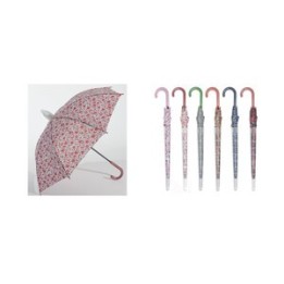 OMBRELLO AUTOMATICO LUNGO DONNA C/BICCH. ASSORTITO