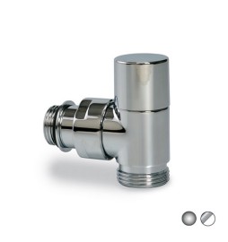 DETENTORE CROMATO ATTACCO TUBO RAME EUROCONO A SQUADRA 1/2 Bianca-Cromata