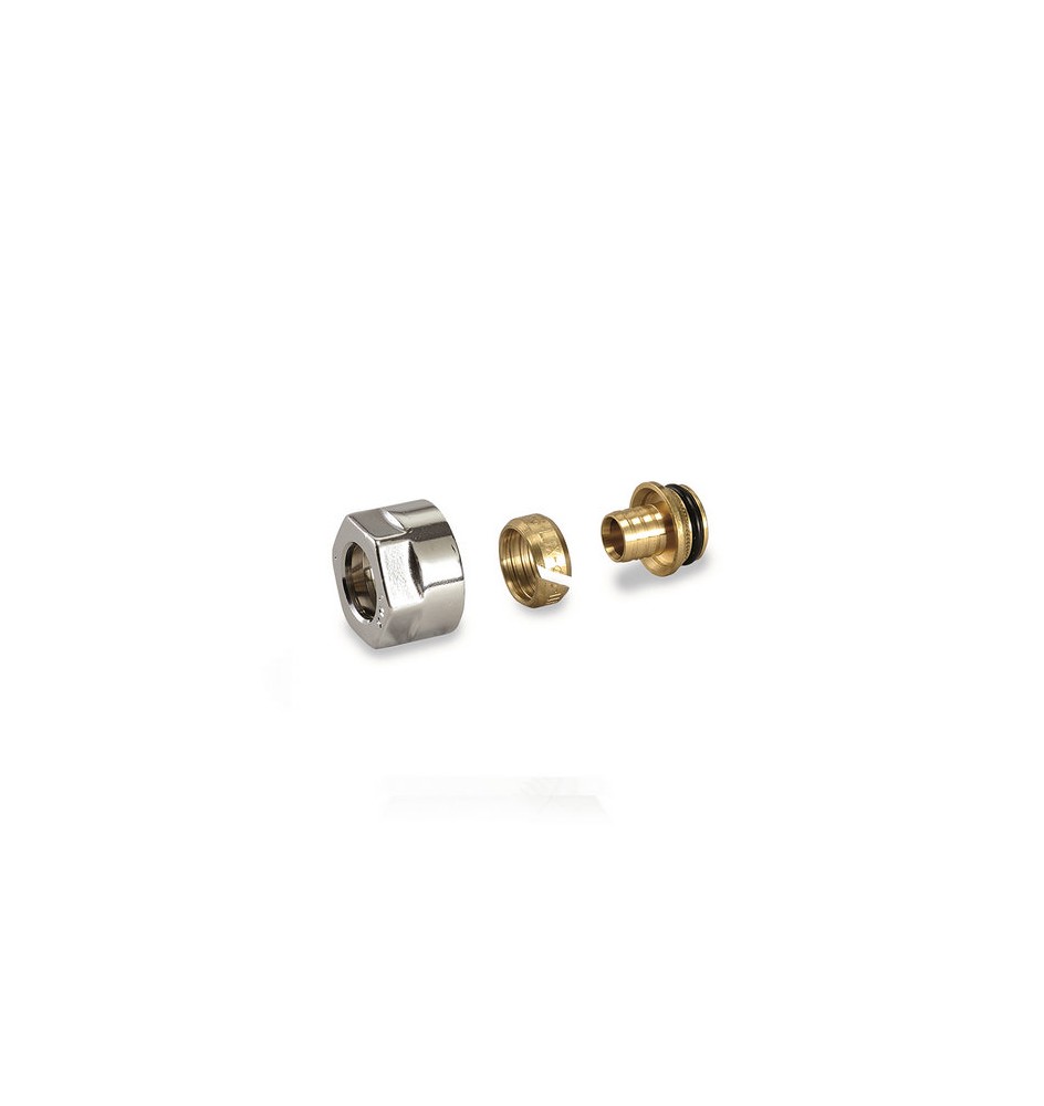 RACCORDO CROMATO PER TUBO RAME FILETTO EUROCONO D. 12 mm