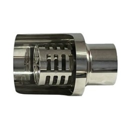 C TERMINALE INOX ORIZZONTALE D 8 CM