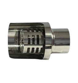 C TERMINALE INOX ORIZZONTALE D 8 CM