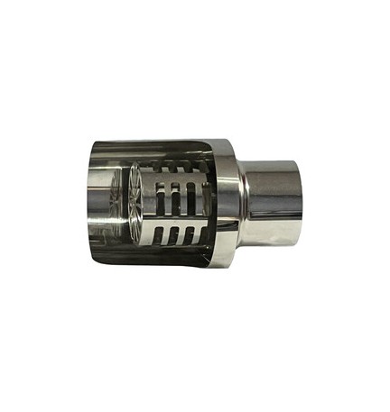 C TERMINALE INOX ORIZZONTALE D 8 CM