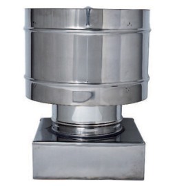 C FUMAIOLO A BOTTE INOX QUADRO INOX 25X25CM