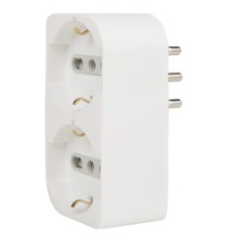 ADATTATORE SPINA 16A 2 PRESE UNIVERSALI SALVASPAZ