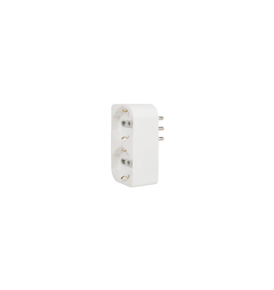ADATTATORE SPINA 16A 2 PRESE UNIVERSALI SALVASPAZ
