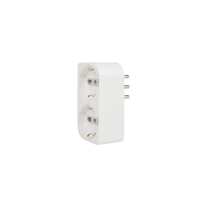 ADATTATORE SPINA 16A 2 PRESE UNIVERSALI SALVASPAZ