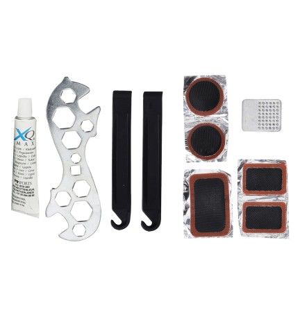 KIT RIPARAZIONE BICICLETTE set 10 pezzi