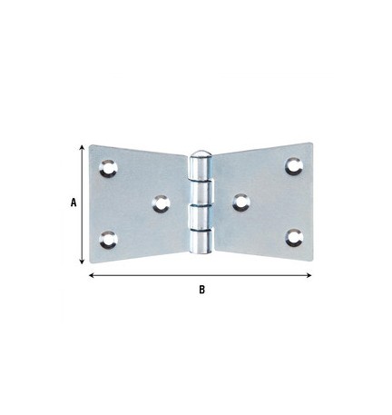 BL CERNIERA CODA DI RONDINE 4 FORI 110X55 MM 2 PZ