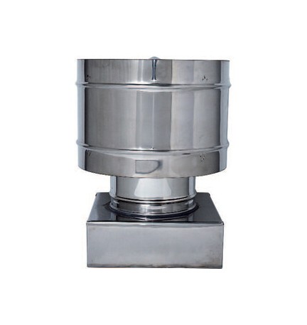 C FUMAIOLO A BOTTE INOX QUADRO INOX 32X32CM