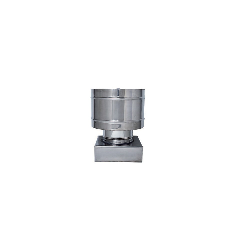 C FUMAIOLO A BOTTE INOX QUADRO INOX 35X35CM