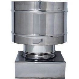 C FUMAIOLO A BOTTE INOX QUADRO INOX 42X42CM