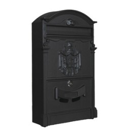 C CASSETTA POSTALE REGIA NERO 9005 25,5X9X41CM
