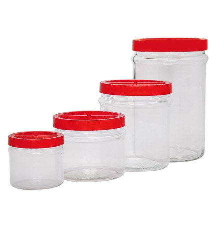 VASO IN VETRO PER ALIMENTI 'ORTES' Ø 140 mm - lt 1