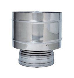 C FUMAIOLO A BOTTE INOX DOP PARETE D 25/30CM