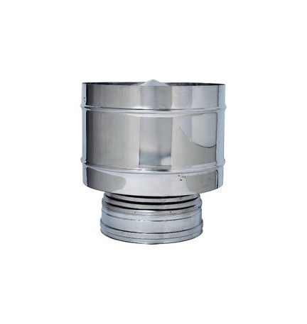 C FUMAIOLO A BOTTE INOX DOP PARETE D 25/30CM