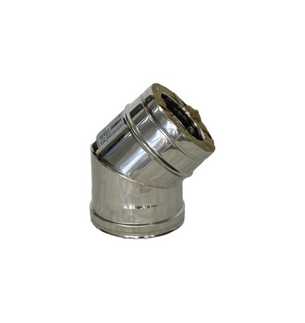 C CURVA INOX DOPPIA PARETE 45 D 8/13 CM