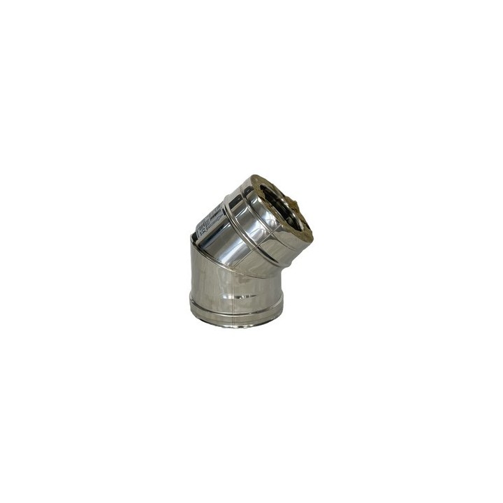 C CURVA INOX DOPPIA PARETE 45 D 10/15 CM