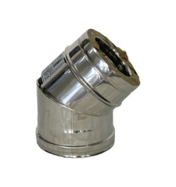 C CURVA INOX DOPPIA PARETE 45 D 20/25 CM