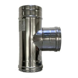 C RACCORDO A T INOX DOP PARETE D 13/18 CM