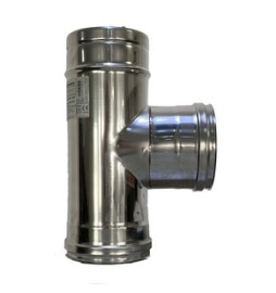 C RACCORDO A T INOX DOP PARETE D 15/20 CM
