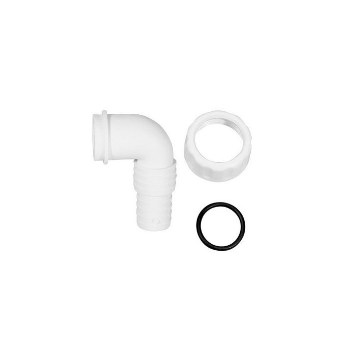 PIPETTA CURVA PER SCARICO LAVATRICE LAVASTOVIGLIE PP 1" Cromo