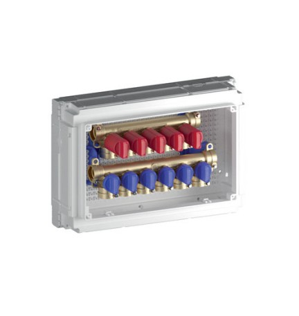 KIT COLLETTORE SANITARIO MULTI INTERCETTAZIONE DA INCASSO 6+5 USCITE 6+5 Fastec F13