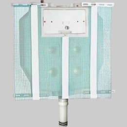 CASSETTA INCASSO SARA PNEUMATICA WC COMPL. DI PLACCA E TUBO 9 LT