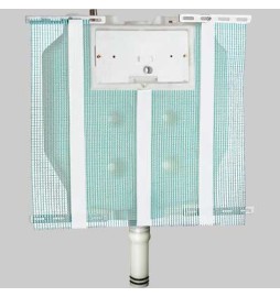 CASSETTA INCASSO SARA PNEUMATICA WC COMPL. DI PLACCA E TUBO 9 LT