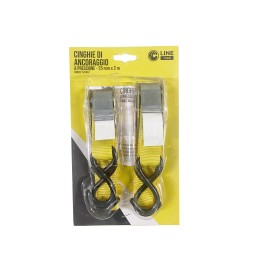 C SET 2/CINGHIE ANCORAGGIO PRESSIONE 25MM 2MT S