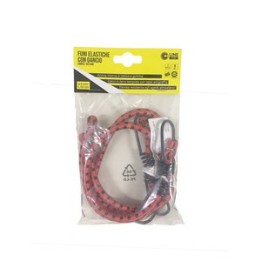 C SET 2 FUNI ELASTICHE D.8 C/2 GANCI FE 60 ROSSO