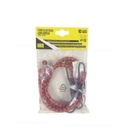 C SET 2 FUNI ELASTICHE D.8 C/2 GANCI FE 60 ROSSO