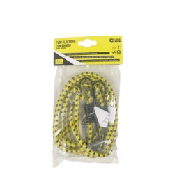 C SET 2 FUNI ELASTICHE D.8 C/2 GANCI FE 100 GIALLO