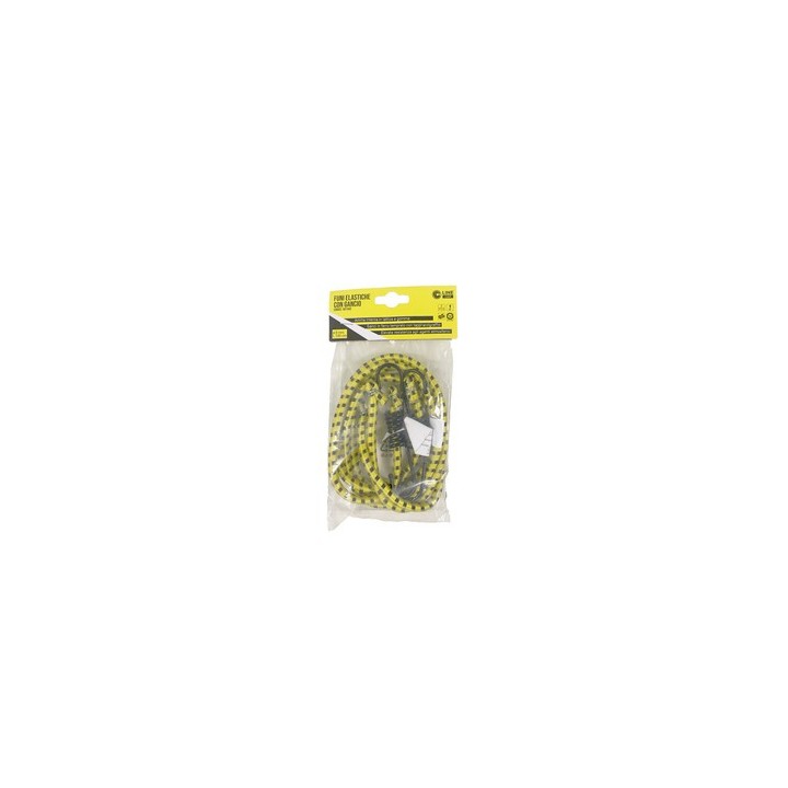 C SET 2 FUNI ELASTICHE D.8 C/2 GANCI FE 100 GIALLO