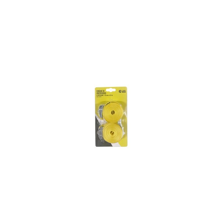 C SET 2/CINGHIE ANCORAGGIO PRESSIONE 25MM 4,5MT S