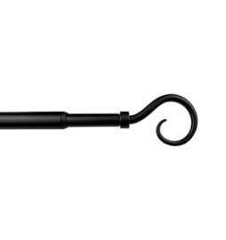 BASTONE METALLO D 12/9 70/120CM RICCIOLO NERO