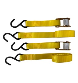 NASTRO DI ANCORAGGIO AD UNCINO CON FIBBIA mt. 2 x mm 25 - port.250 kg - pz.2...