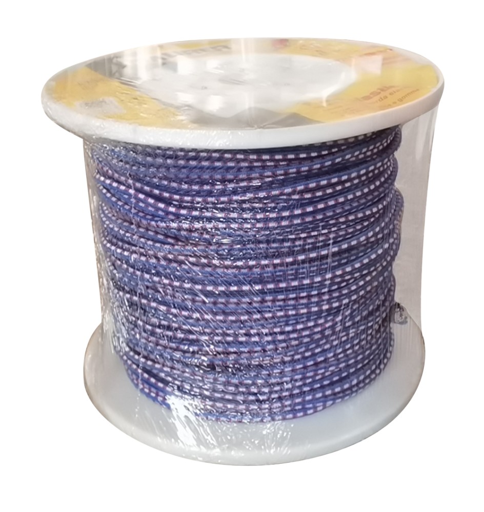 MOLLA ELASTICA LEGABAGAGLI IN BOBINA D. mm 8 x mt. 200 - col. blu