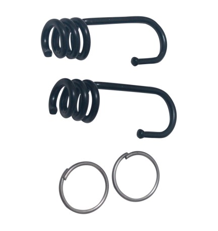 GANCI PER MOLLA ELASTICA 3,2 mm - in ferro - cf 2 pz